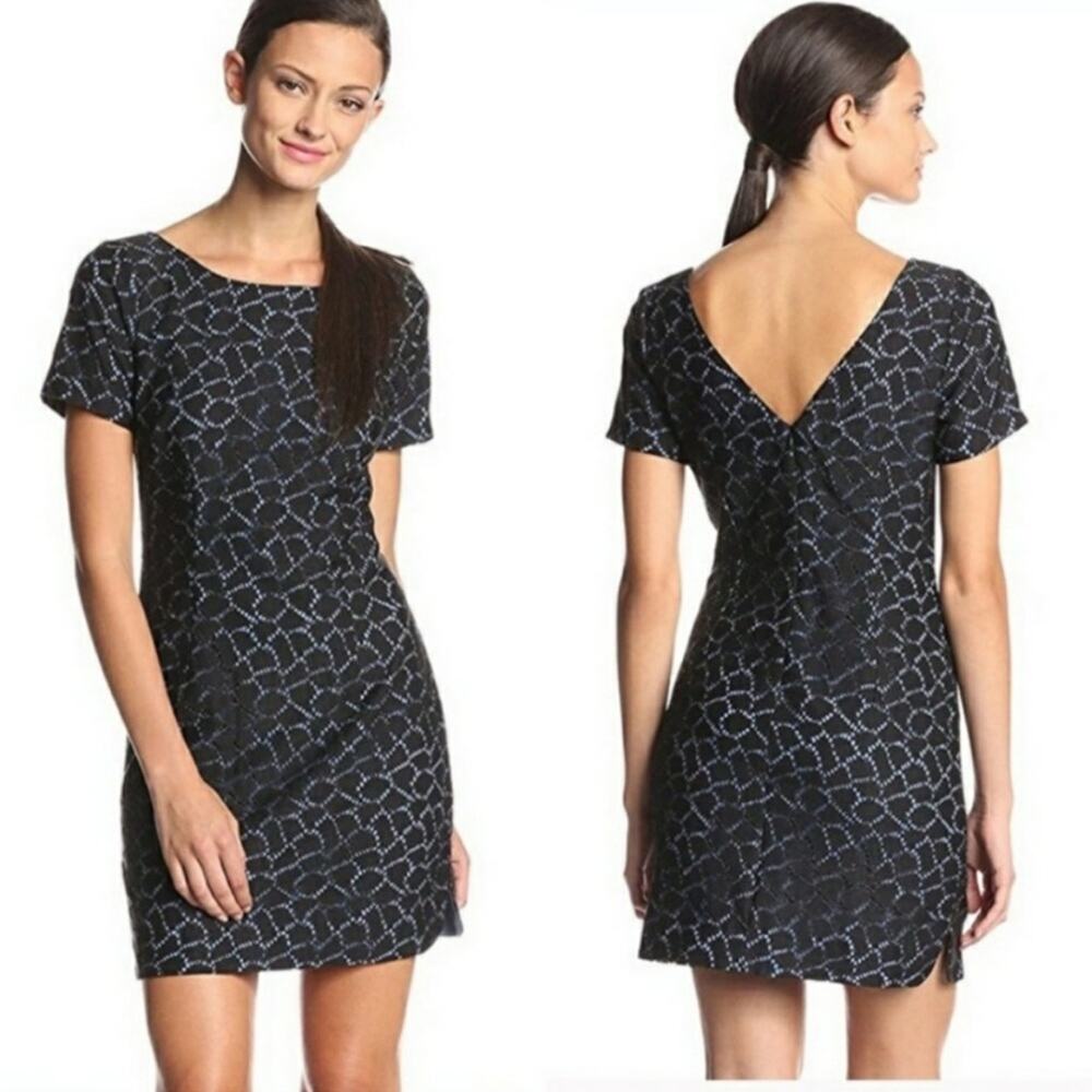 Anthropologie Plenty by Tracy Reese‎ Frankie metallic lace dress Sz 4